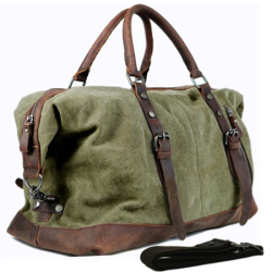 Винтажные военные холщовые Кожаные мужские сумки для путешествий, ручная кладь, мужские спортивные сумки, большая дорожная сумка для выходных, ночная сумка