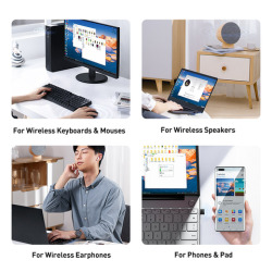 USB Bluetooth адаптер Baseus, адаптер Bluetooth 5,1 для ПК, ноутбука, беспроводной динамик, аудио приемник, USB передатчик