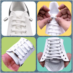 1 пара, эластичные шнурки без завязывания, для детей и взрослых