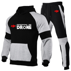 Новинка, Мужская модная толстовка с капюшоном Dji Professional Pilot Drone, спортивный костюм для бега, спортивные костюмы для бега, комплекты из 2 предметов