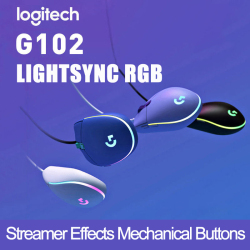 Мышь Logitech G102 LIGHTSYNC для ПК, игровая проводная мышь, геймерские мыши, поддержка рабочего стола, Windows 10/8/7, оптическая мышь для ноутбука