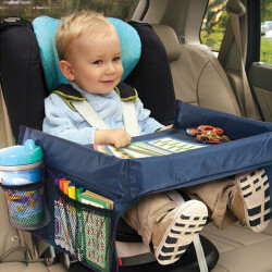 Водонепроницаемый поднос для автомобильного сиденья, поднос для хранения детских игрушек, Детские подносы для обеда и напитков в автомобиле, дорожные подносы