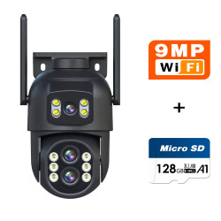 Уличная камера видеонаблюдения, 6 МП, Wi-Fi, 12 МП, 8-кратный зум, три объектива, двойной экран, автоматическое отслеживание, защита системы безопасности