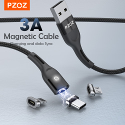PZOZ магнитная зарядка Магнитный кабель Micro USB C, адаптер для быстрой зарядки, магнитный кабель типа C провод для зарядки шнур зарядки телефона для iPhone 12 Pro зарядка для телефона