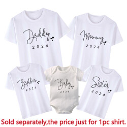 Забавная одежда для папы, мамы, сестры, брата, ребенка 2024, Одинаковая одежда для семьи, хлопковые футболки для мам, Детские футболки, Детский боди, семейный образ, наряд