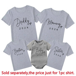 Забавная одежда для папы, мамы, сестры, брата, ребенка 2024, Одинаковая одежда для семьи, хлопковые футболки для мам, Детские футболки, Детский боди, семейный образ, наряд