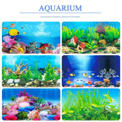 Фотофон для аквариума, 3d-наклейка для аквариума, двусторонний плакат для морских растений, аксессуары для украшения аквариума