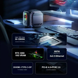 Мини-ПК Chatreey TANK, Intel Core i9 12900H i7 12700H, игровой настольный компьютер Nvidia 3080 16G PCIE 4,0 Wifi 6 BT5.0