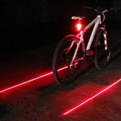 Фонарь велосипедный задний, водонепроницаемый, 5 светодиодный, 2 лазера, 3 режима