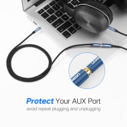 Удлинительный кабель Ugreen, аудиокабель для Huawei P20 Lite, наушников Headphones Xiaomi Redmi 5 Plus, ПК, Jack 3,5 мм, AUX
