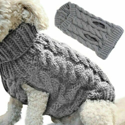 Зимняя одежда для собак чихуахуа, мягкий котенок для щенков, котенок, высокий воротник, однотонный дизайнерский свитер, модная одежда для домашних питомцев, собак и кошек
