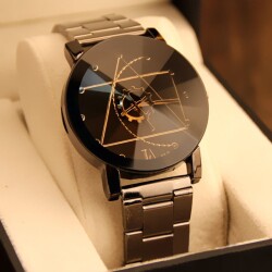 Часы наручные для мужчин и женщин, брендовые модные пара часов из нержавеющей стали, великолепные