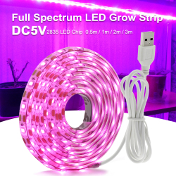 USB-лента для растений полного спектра SMD2835, 5 в постоянного тока, 0,5 м, 1 м, 2 м, 3 м