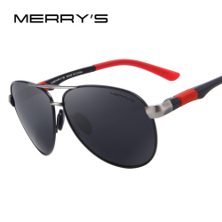 Мужские классические солнцезащитные очки MERRYS, поляризационные солнцезащитные очки в оправе из авиационного сплава с поляризационными линзами, UV400 S8404