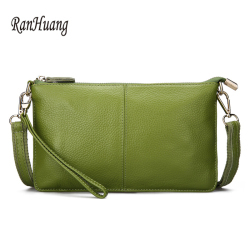 Сумка RanHuang женская из натуральной кожи, дневной клатч, маленькая сумочка на плечо, модный чемоданчик кросс-боди, карамельные цвета