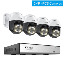 ZOSI 8MP 5MP PTZ PoE CCTV камеры безопасности системы AI лицо человека транспортного средства обнаружения 4K 8CH расширение 16CH NVR видеонаблюдения IP камеры