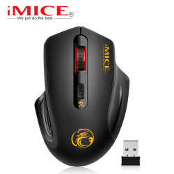 Мышь iMice беспроводная, 4 кнопки, 2000DPI, 2,4 ГГц, USB, эргономичная, бесшумная