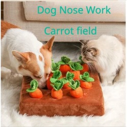 Нюхательный коврик собака плюшевая игрушка для моркови поле нос работа игра интересные продукты Уход за собаками тренировка носа товары для питомцев товары для собак