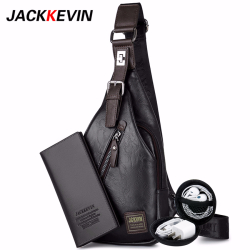 Сумка JackKevin модная мужская через плечо с защитой от воров, портфель кожаный с вращающейся кнопкой для открытия, мешок на плечо