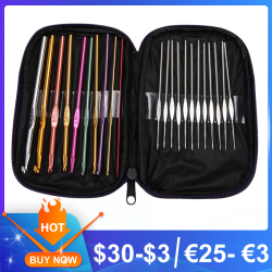 22 шт., набор разноцветных алюминиевых крючков для вязания