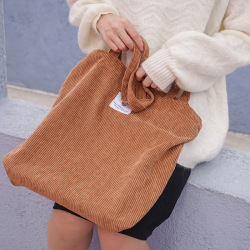 Вельветовая женская сумка для покупок, тканевый экологически чистый многоразовый складной экологически чистый тоут для продуктов