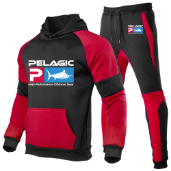 Новинка 2024, набор для рыбалки Pelagic, подходящий цвет, мужская спортивная одежда контрастных цветов, удобный повседневный комплект для бега