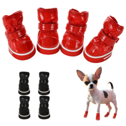 Зимняя обувь для маленьких собак, теплая флисовая обувь для щенков, непромокаемые ботинки для собак, обувь для чихуахуа, Йорка, товары для домашних животных
