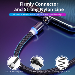 Магнитный кабель ANMONE Micro USB, 3 в 1, для iPhone, Huawei, Samsung, XiaoMi
