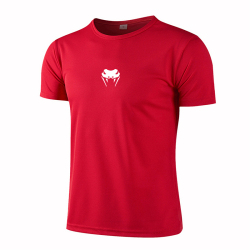 Быстросохнущая дышащая мужская Спортивная футболка с короткими рукавами для тренировок и бега, летняя повседневная свободная уличная футболка большого размера с круглым вырезом