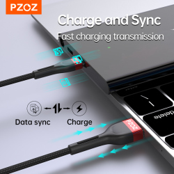 PZOZ USB Type C Кабель Провод для быстрой зарядки Кабель USB C 2M 3M Для Samsung S20 S21 Xiaomi Mi 10 11 Redmi Note 9 Pro Мобильный телефон USBC TypeC Зарядное устройство