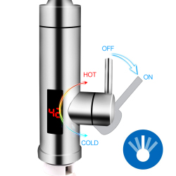 Электрический водонагреватель из нержавеющей стали TINTON LIFE с дисплеем температуры, кухонный безрезервуарный мгновенный смеситель для горячей воды 3000 Вт