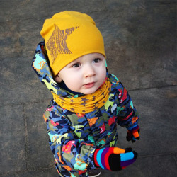 Осенне-зимний комплект детской шапки и шарфа, хлопковая шапка для маленьких мальчиков и девочек, шапка с принтом звезд, детские шапки, шапки для мальчиков