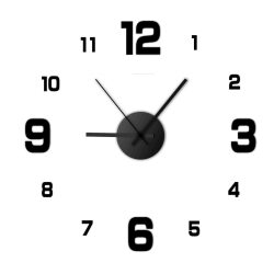 Креативные бескаркасные DIY настенные часы Настенная Наклейка домашние бесшумные часы гостиная офис украшение стены