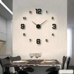 Креативные бескаркасные DIY настенные часы Настенная Наклейка домашние бесшумные часы гостиная офис украшение стены