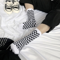 Носки мужские, хлопковые, в клетку, в Корейском стиле, в стиле Харадзюку