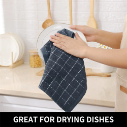 Olaly 4 / 6pcs 100% Cotton Кухонные полотенца впитывающие тряпки Сверхмягкая кухонная ткань Сухие полотенца Домашние чистящие средства