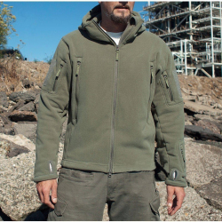 Мужская Зимняя Теплая Флисовая тактическая куртка в стиле милитари США, куртка с капюшоном для занятий спортом на открытом воздухе и походов