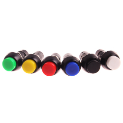 Самоблокирующийся Пластиковый Кнопочный переключатель, 1 шт., PBS-11A, PBS-11B, 12 мм, 3 А, 250 В переменного тока, 2 контакта, 6 видов цветов