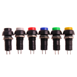 Самоблокирующийся Пластиковый Кнопочный переключатель, 1 шт., PBS-11A, PBS-11B, 12 мм, 3 А, 250 В переменного тока, 2 контакта, 6 видов цветов
