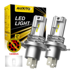 AUXITO 1/2 шт светодиодный фары H4 9003 HB2 светодиодный Canbus без ошибок фары лампы для автомобиля мотоцикла H4 светодиодный Hi/Lo лампы дальнего и ближнего света CSP