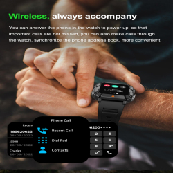 Мужские водонепроницаемые смарт-часы с сенсорным экраном, 2024 дюйма, Bluetooth