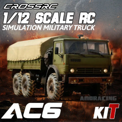 Радиоуправляемая модель грузовика CROSSRC AC6 6X6 6WD KIT 1/12 RC