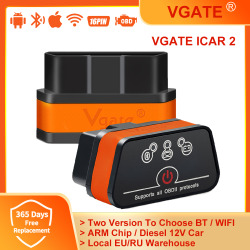 Vgate Icar2 Bluetooth-совместимый/Wifi OBD2 диагностический инструмент ELM327 OBD2 сканер Mini ELM 327 WiFi для Android/IOS/PC считыватель кодов