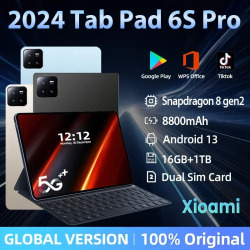 Планшет XioamI Pad 6S Pro, 16 ГБ + 1 Т, 11 дюймов, HD 4K, Android 14, 8800 мАч, 5G, Dual SIM, Wi-Fi, GPS-планшет