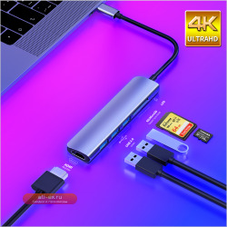 USB-концентратор USB 3,1 Type-C/HDMI, 4K, Thunderbolt 3, с концентратором 3,0 TF, слот для чтения SD, PD, для MacBook Pro/Air/Huawei Mate