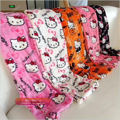 Sanrio Hello Kitty Пижама Черно-белая Фланель Женская