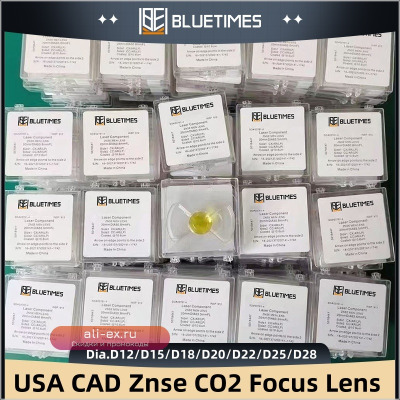 Фокусная линза BLUETIMES USA CVD ZnSe диаметром 12 15 18 20 22 25 28 мм FL38.1 50.8 63.5 76.2 127 190 мм для станка для лазерной гравировки и резки
