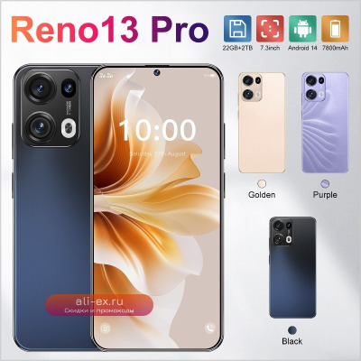 Оригинальный смартфон Reno13 Pro, 7,3 дюйма, глобальная версия, 22 ГБ + 2 ТБ, Snapdragon 8 gen3, Android14, 72 + 108 МП, 5G, мобильный телефон, мобильный телефон