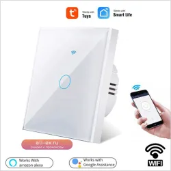 Беспроводной сенсорный Wi-Fi выключатель, 1-3 кнопки, белый/черный