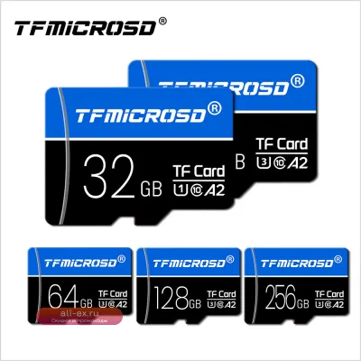 Карта Памяти TFMicroSD 32 ГБ, 64 ГБ, 128 ГБ, 256 ГБ U3 C10 Mini SD/TF Для Телефонов Nintendo Switch, Камер, 4K